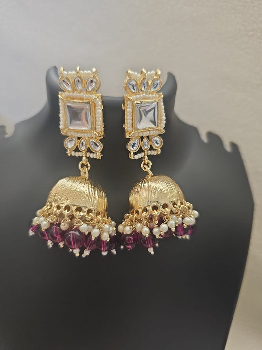 purple jhumka