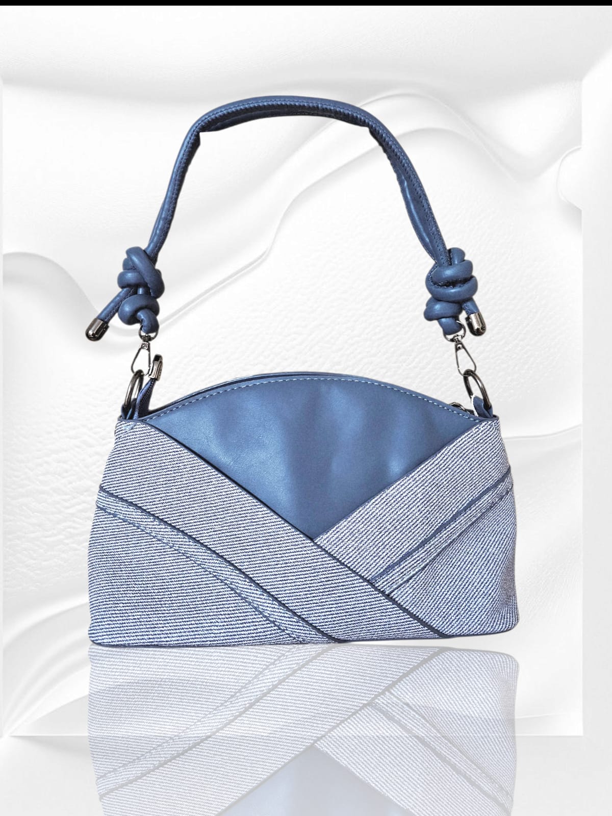 Denim Charm Sling Bag