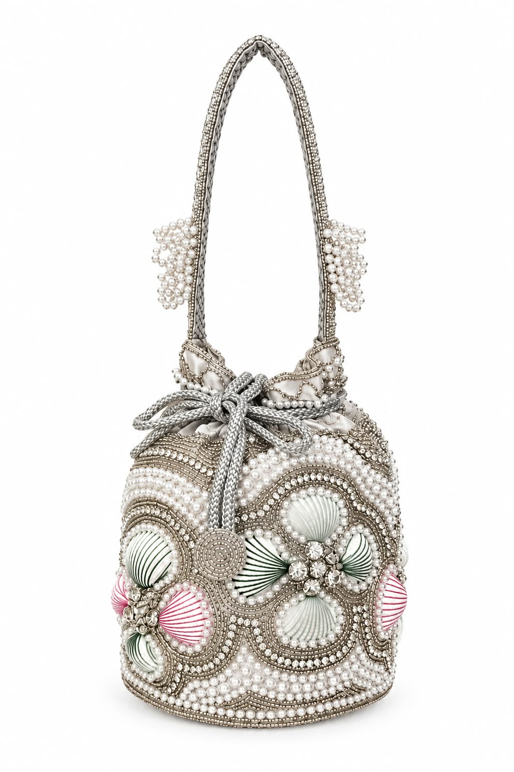 Pearl & Shell Embellished Potli Bag