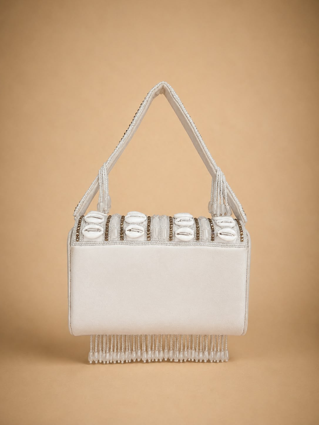 Ashtia Pearl & Shell Fringe Embellished Handbag
