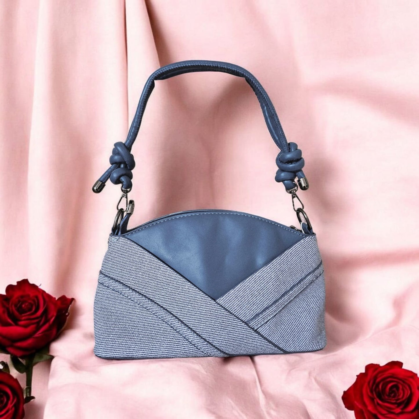 Denim Charm Sling Bag