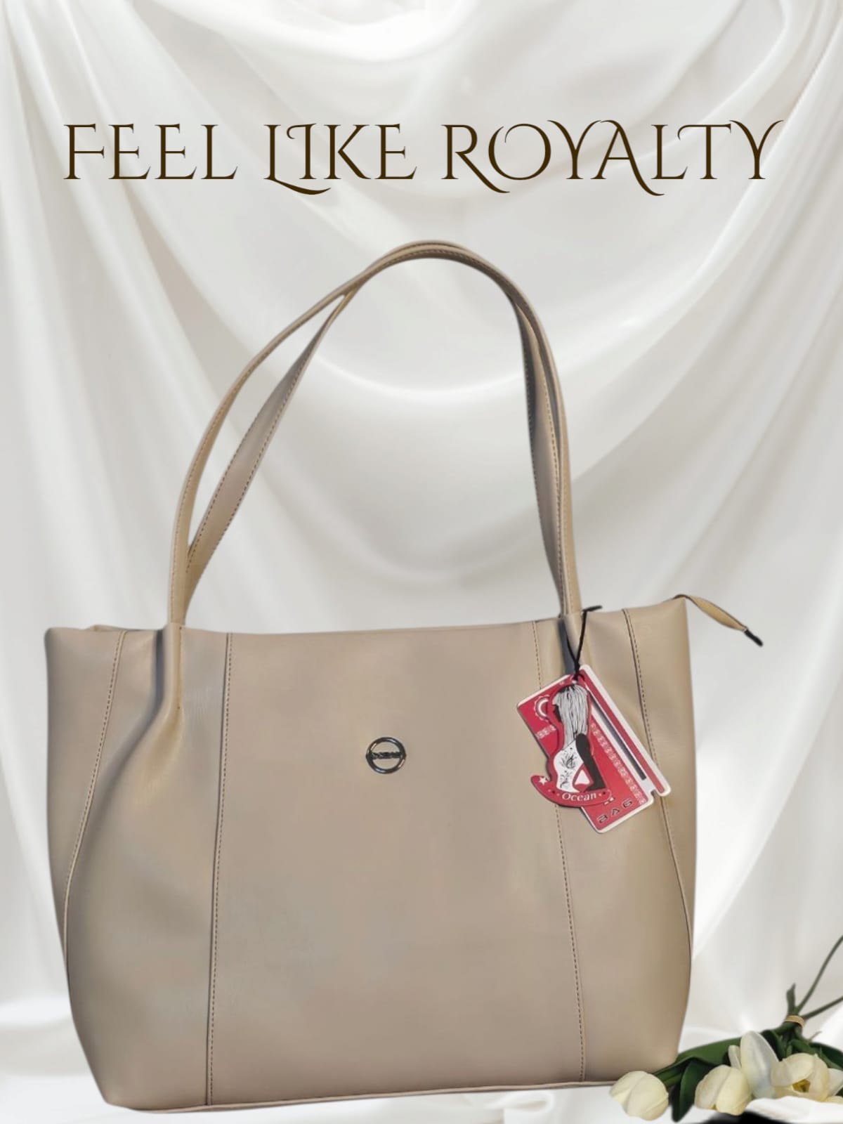 Regal Off-White Tote - Feel like Royalty