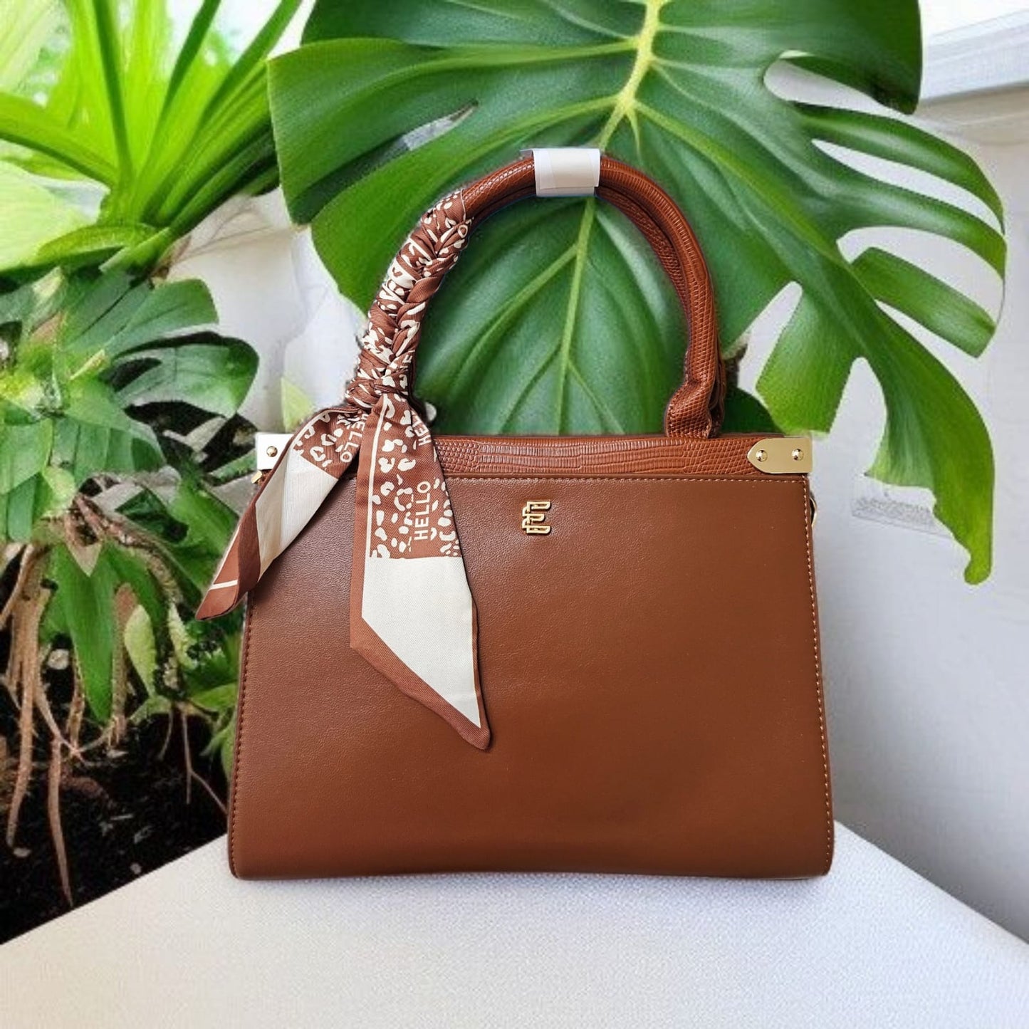 🤎 ASHTIA Signature Ribbon Handle Bag – Elegance with a Twist